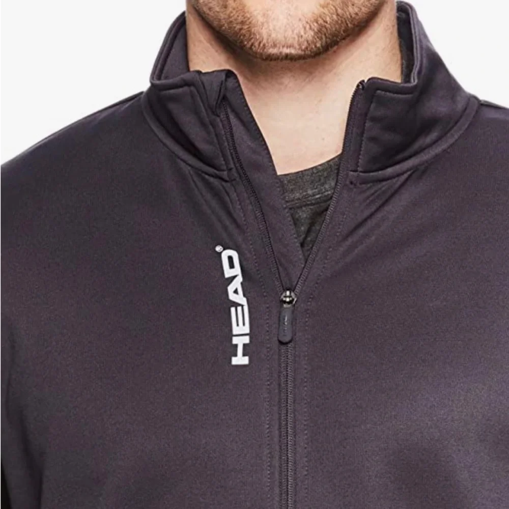 Head Jacket Mens Gray Black Outdoors Casual Full Zip Men’s Size S